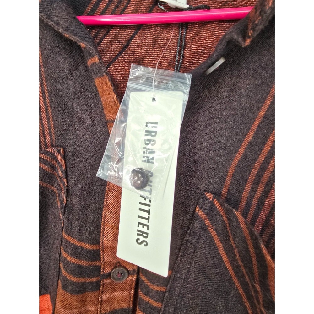 Urban Outfitters BDG Medium Karl Shirt Slouchy Flannel Plaid Preppy Grunge NWT - Picture 3 of 5